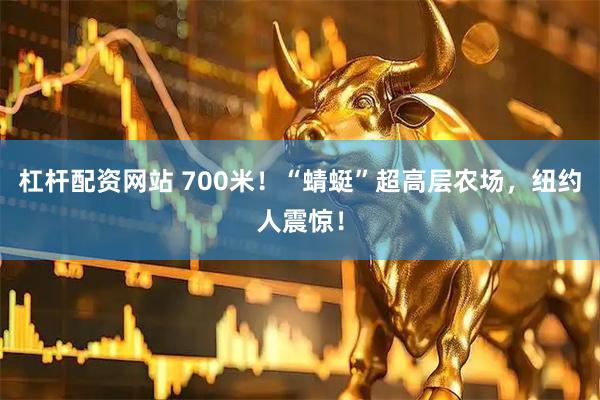 杠杆配资网站 700米！“蜻蜓”超高层农场，纽约人震惊！